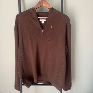 Meister Merino Collection Brown Quarter Zip